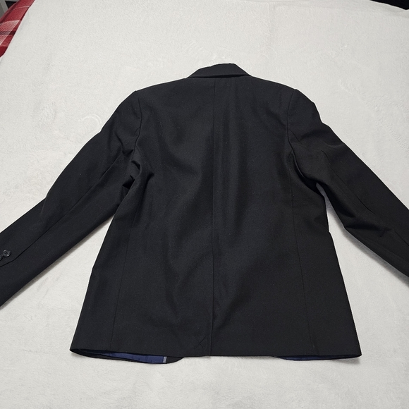 Cat & Jack Kid's Black Blazer with Blue Lining, 2 front button Size 7 - Picture 10 of 12